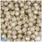 BeadTin Natural Pearl 8mm Faceted Round Plastic Craft Beads (450pcs)